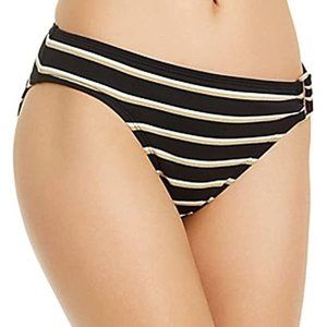 𝅺LAUREN RALPH LAUREN Women's Metallic-Stripe Ring Hipster Bikini Bottoms